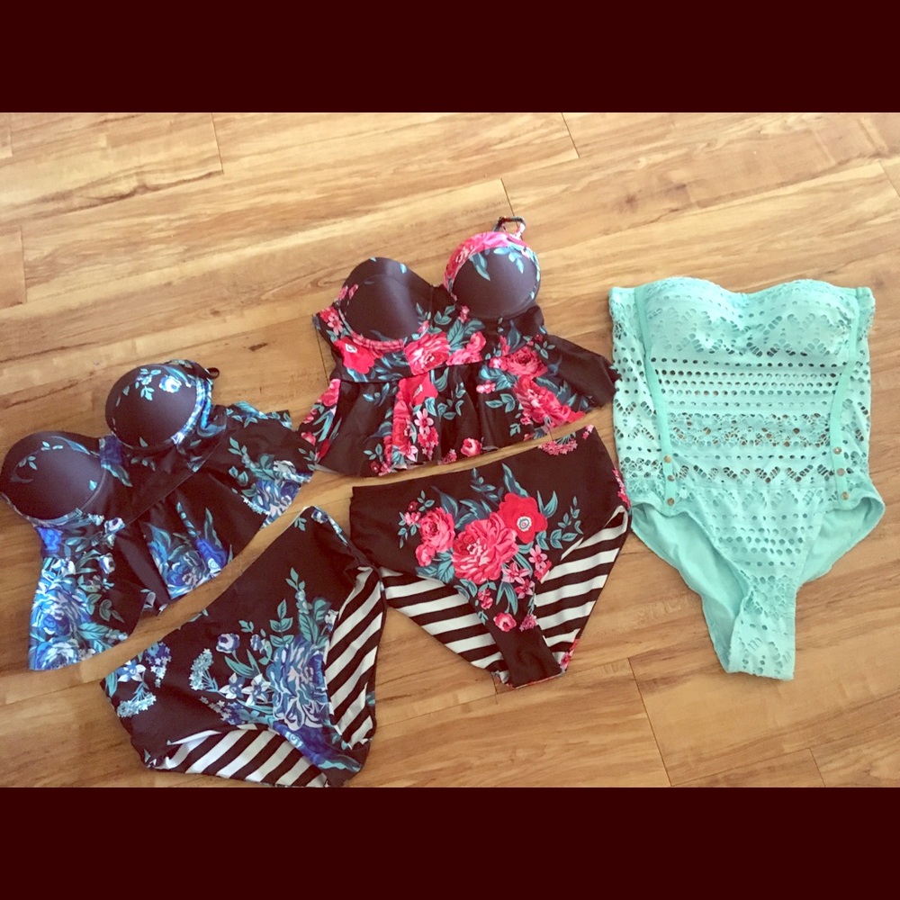 3 high waist bikini & whole piece